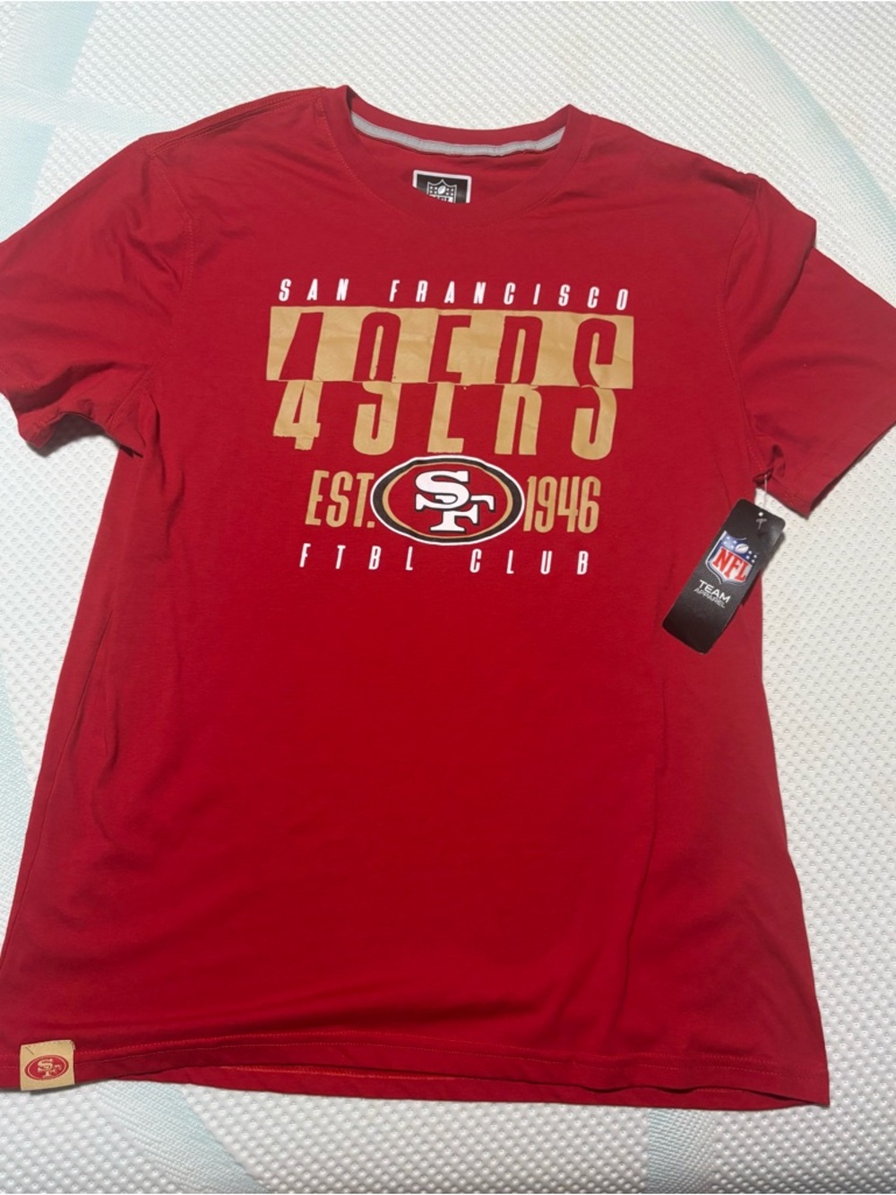 NFL San Francisco 49ers Red and Gold Logo Tee